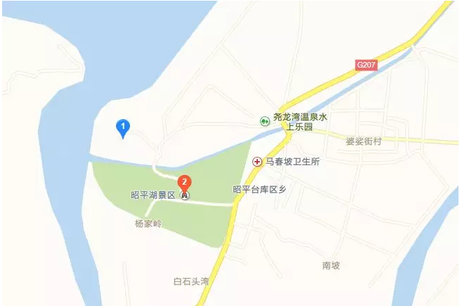 昭平湖路线图
